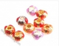 Mixed Color Zincy Alloy Large hole beads with Enamel 007