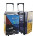 Exhibition POP Cardboard EXPOBOX with Full Printing, Cardboard Trolleys on Wheels